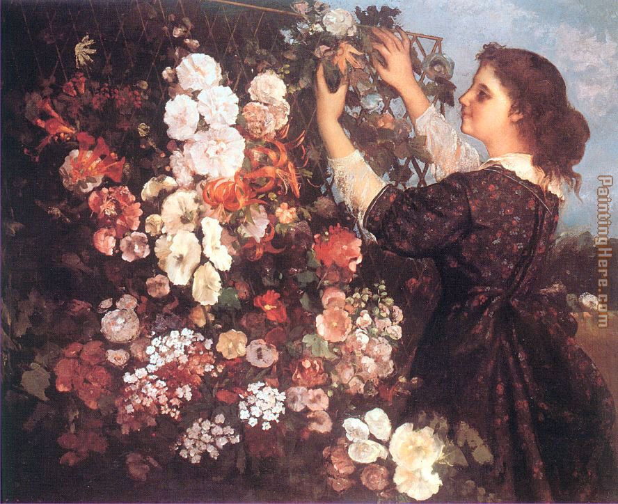 The Trellis painting - Gustave Courbet The Trellis art painting